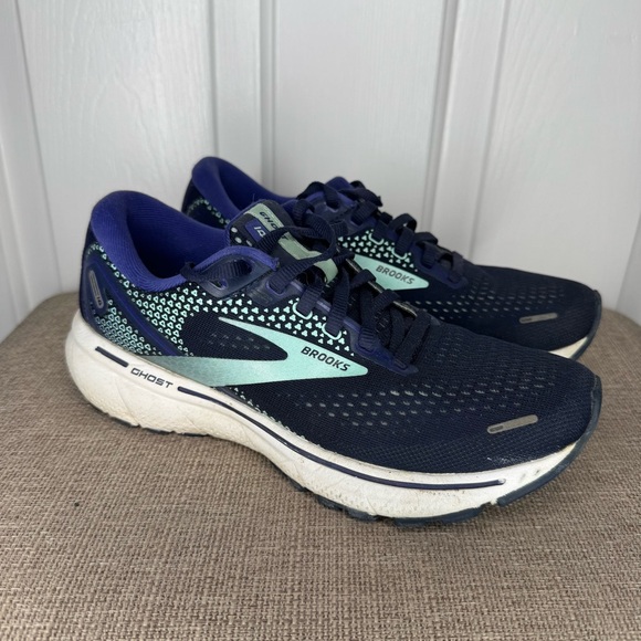 Brooks Ghost 14 Running Shoes Blue Green Women's Size 6.5 - Picture 2 of 6